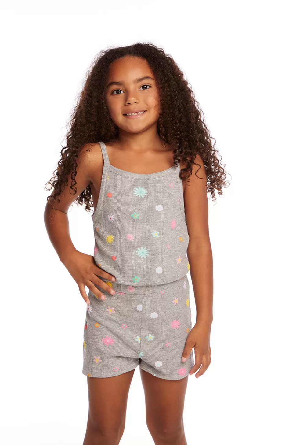 Chaser Brand Rosa Embroidered Flower Girls Romper Flash Sale