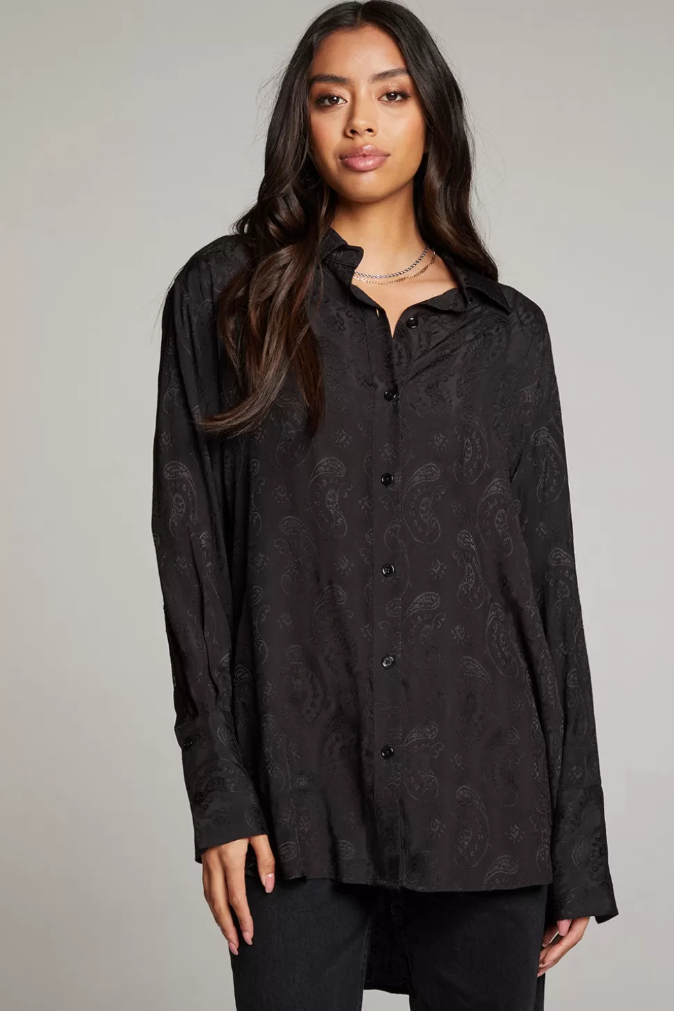 Chaser Brand Ruby Licorice Button Up Hot