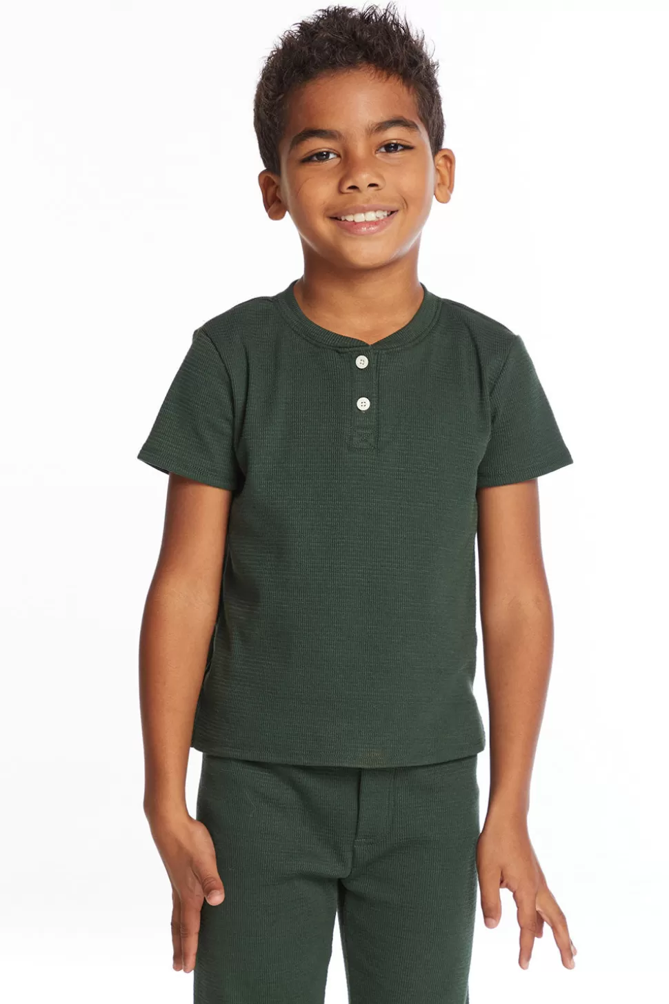 Chaser Brand Safari Green Boys Henley Cheap