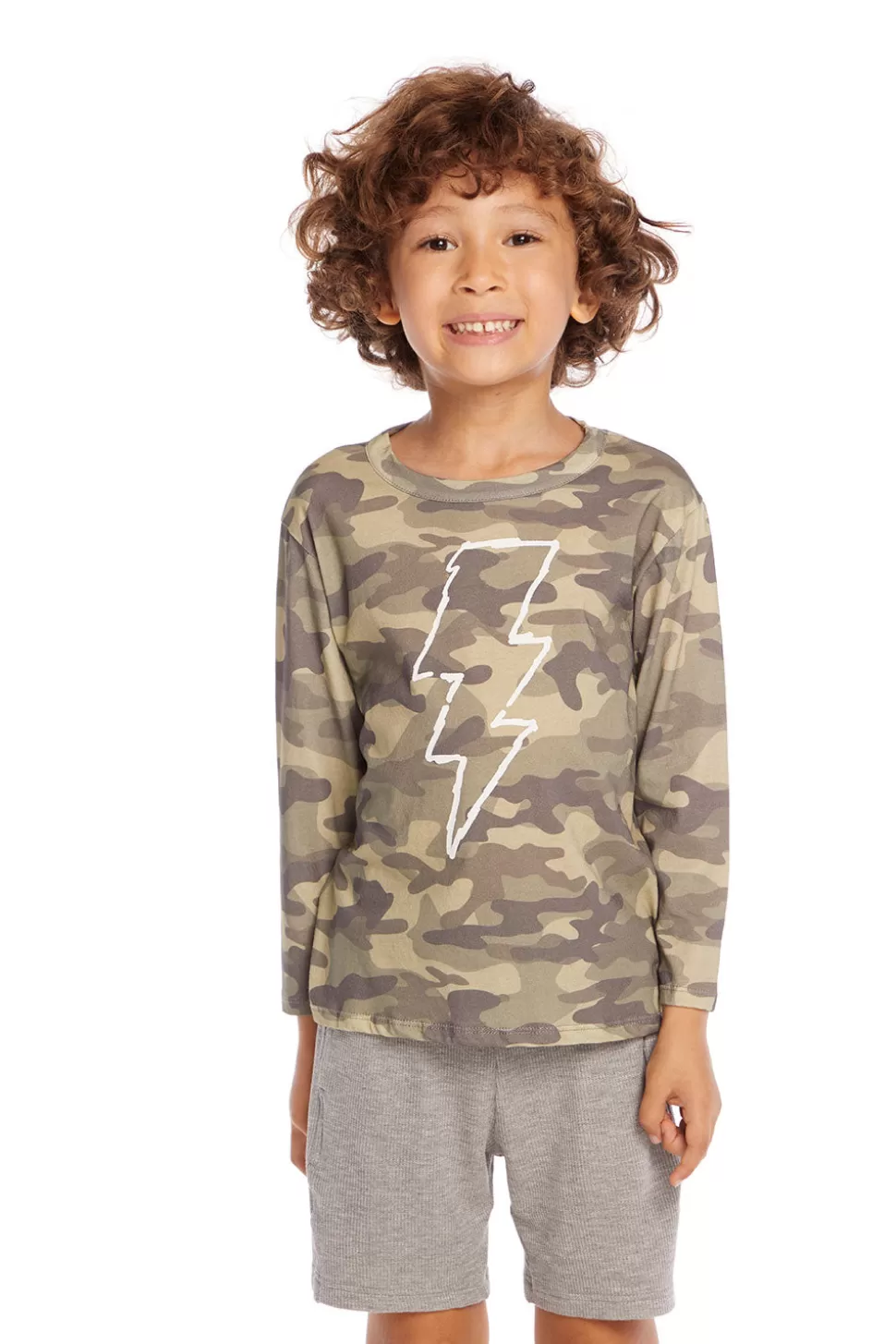 Chaser Brand Scribble Bolt Boys Long Sleeve Outlet