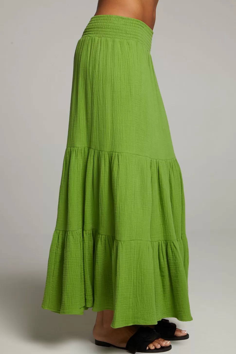 Chaser Brand Seal Piquant Green Maxi Skirt Clearance