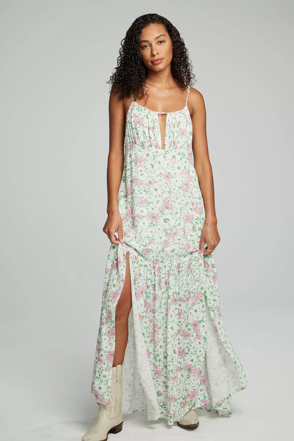 Chaser Brand Seren Maxi Dress - Grass Daisy Floral Fashion