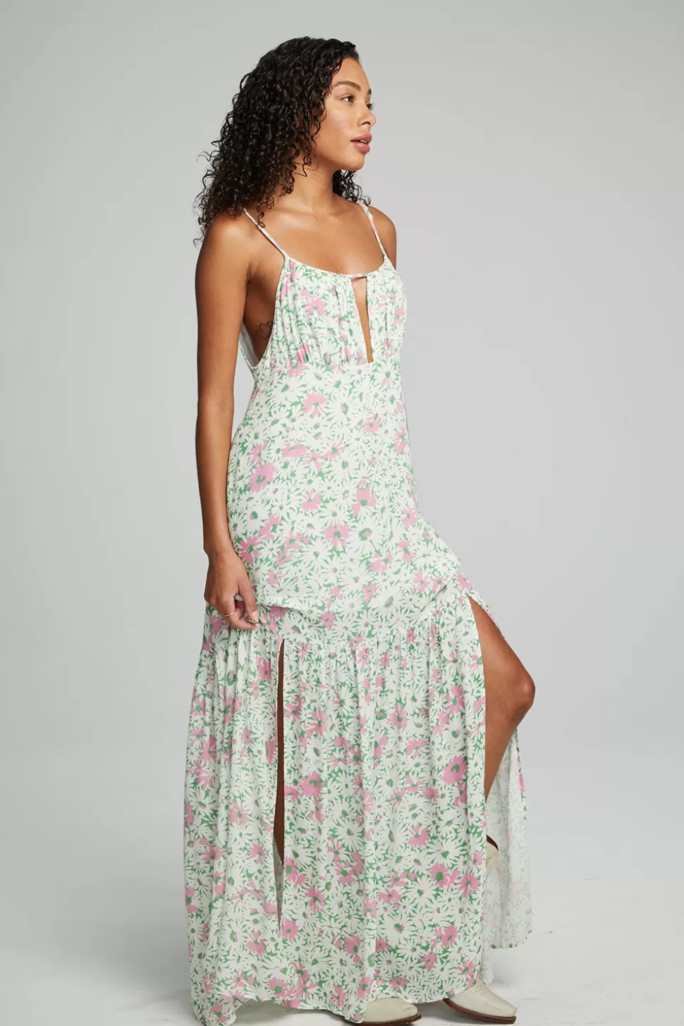 Chaser Brand Seren Maxi Dress - Grass Daisy Floral Fashion