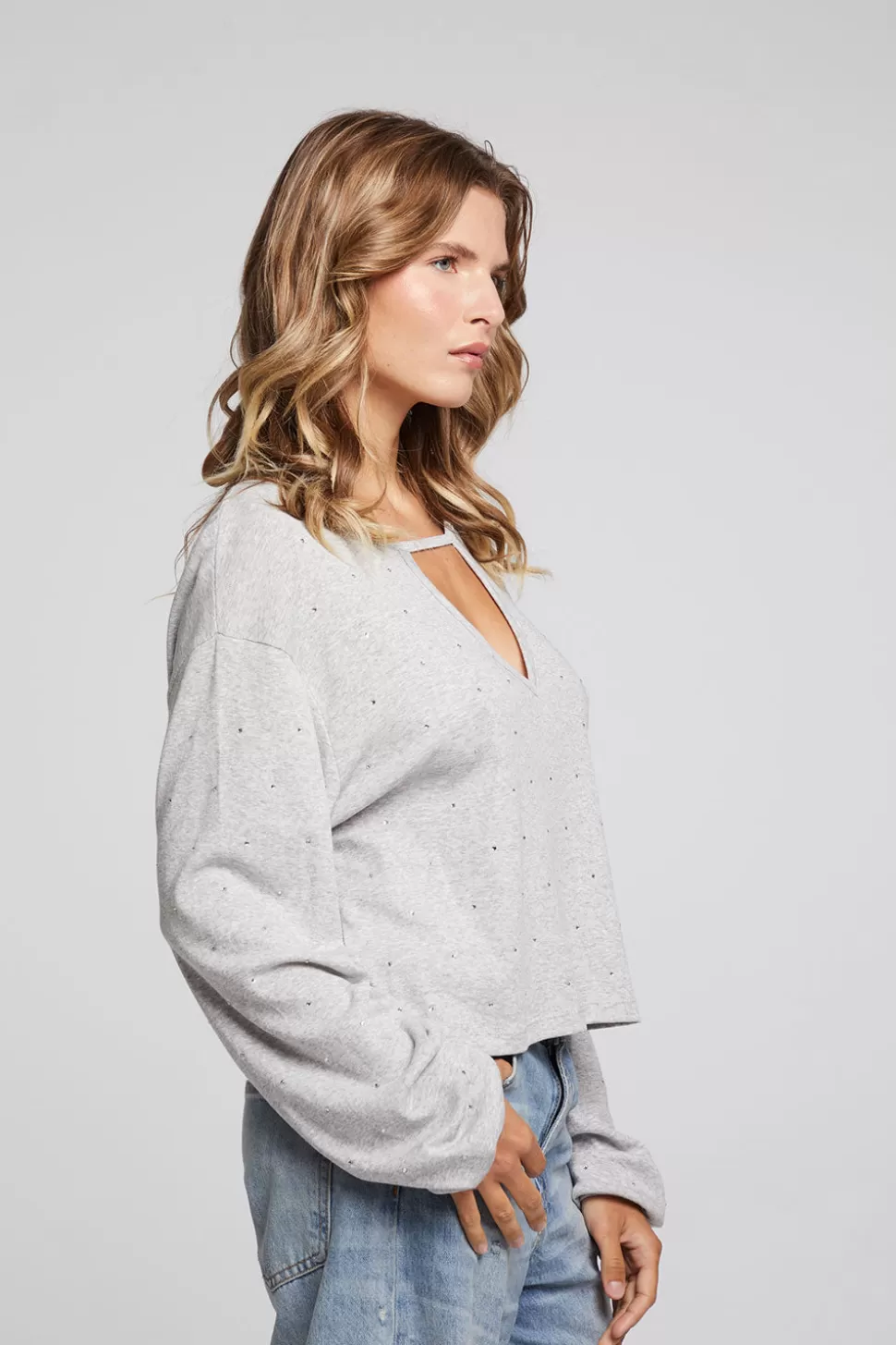 Chaser Brand Servinoo Heather Grey Long Sleeve Flash Sale