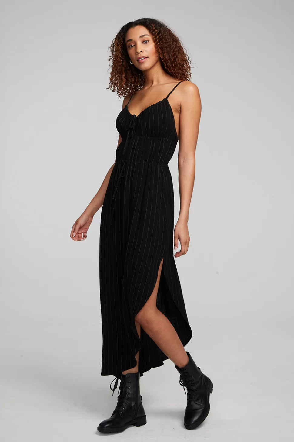 Chaser Brand Shirley Beverly Pinstripe Slip Dress Hot