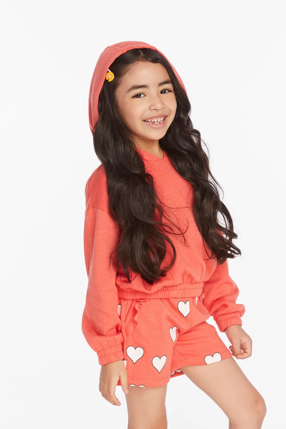 Chaser Brand Smiley Flower & Hearts Girls Pullover Hoodie Store