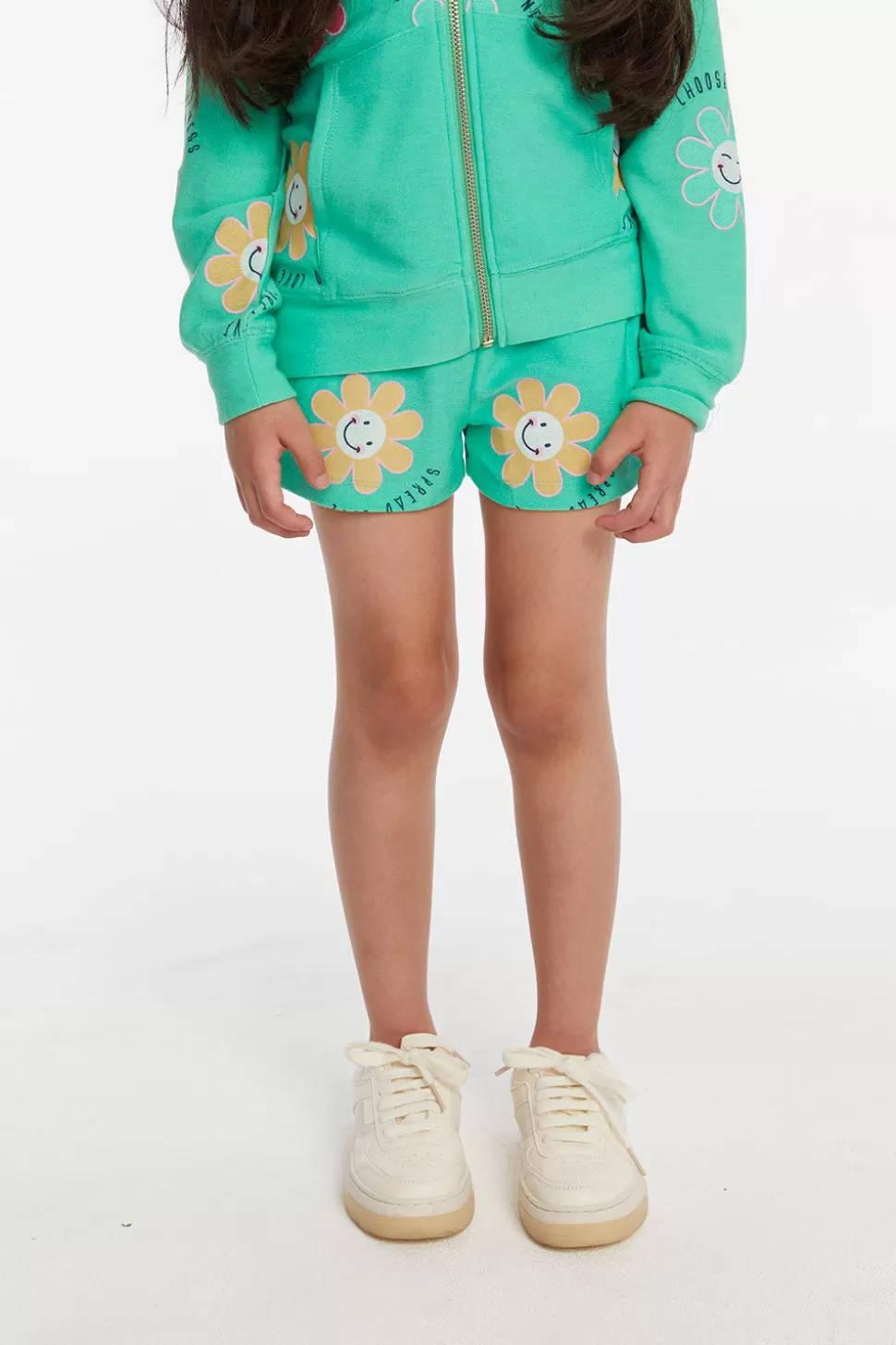 Chaser Brand Smiley Flower Girls Shorts Hot