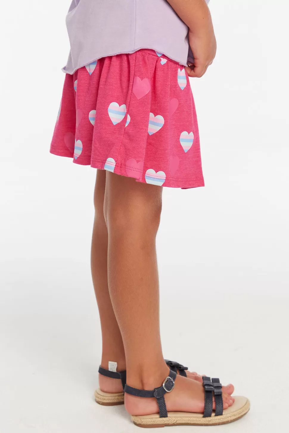 Chaser Brand Stripe Hearts Girls Skort Clearance