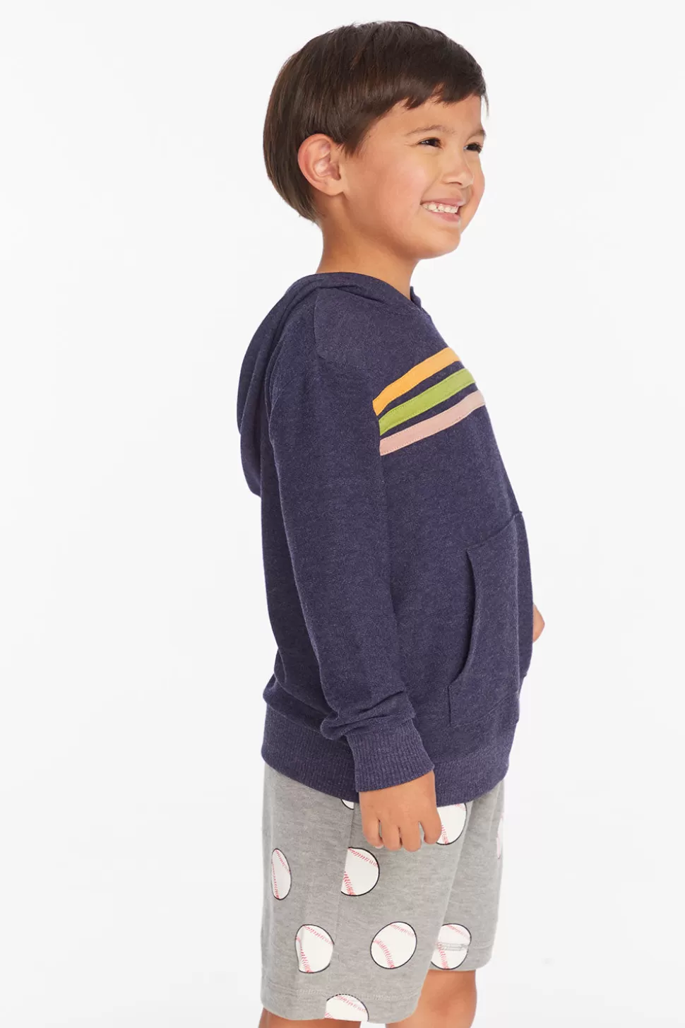 Chaser Brand Striped Sapphire Boys Pullover Hoodie Cheap