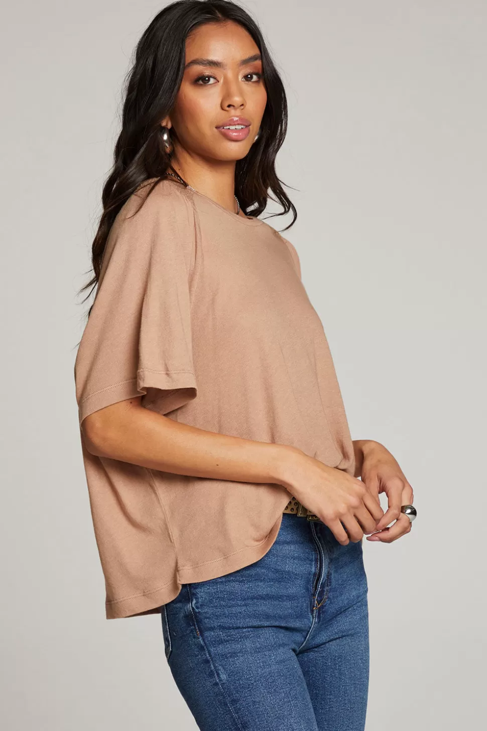 Chaser Brand Sun Warm Taupe Tee Shop