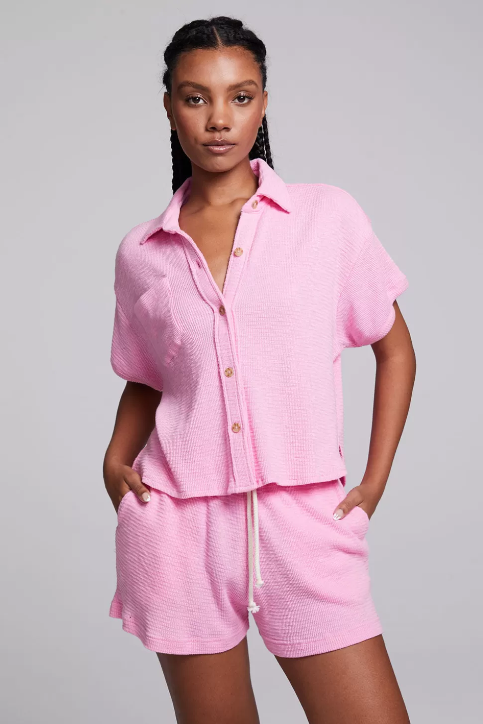 Chaser Brand Valentina Rosewater Button Down Outlet