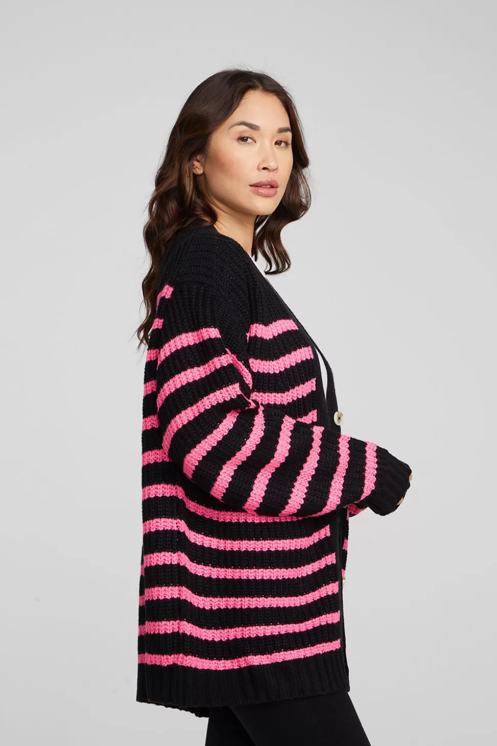 Chaser Brand Vibe Melrose Stripe Cardigan Cheap