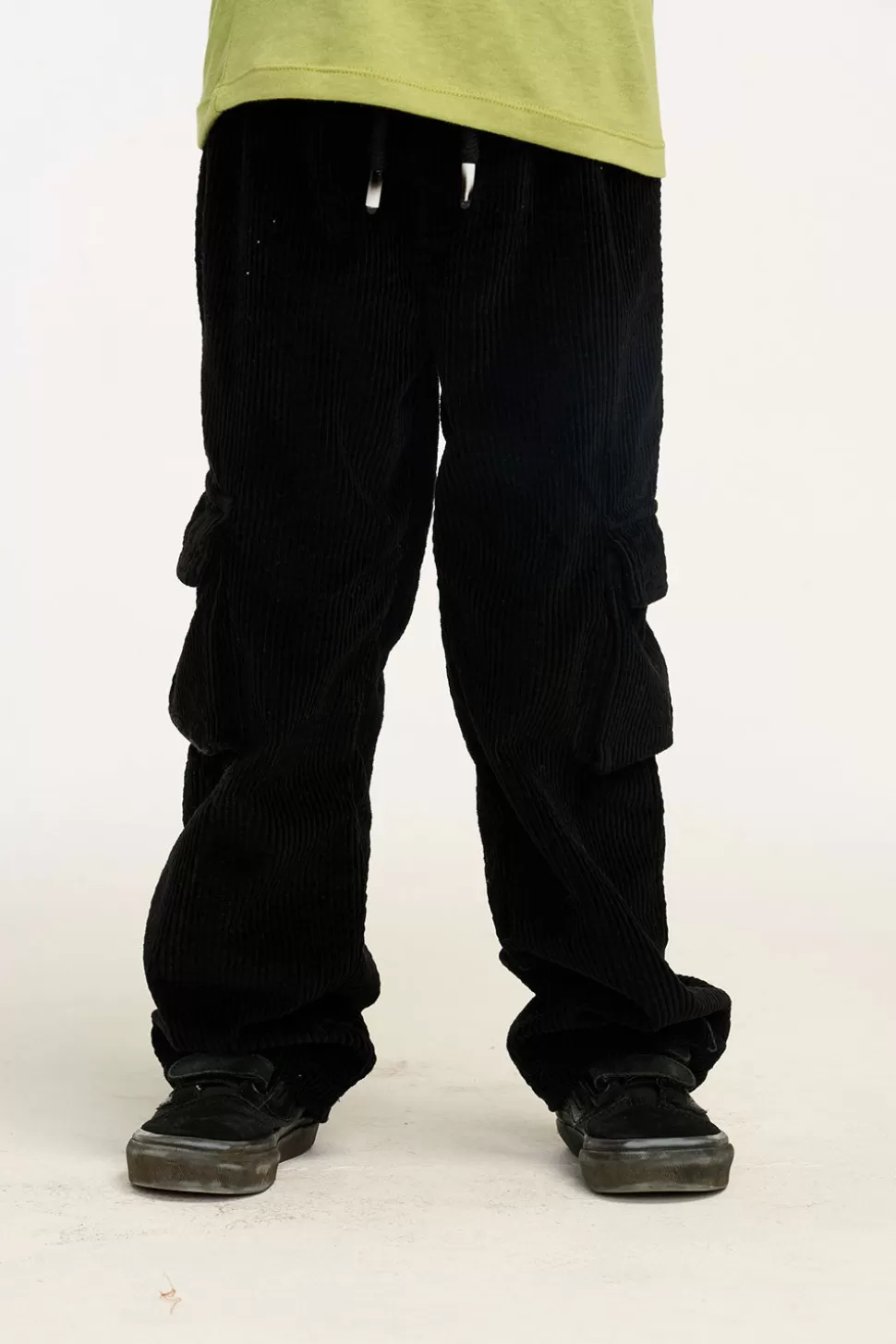 Chaser Brand Wes Raven Black Corduroy Cargo Pants Store