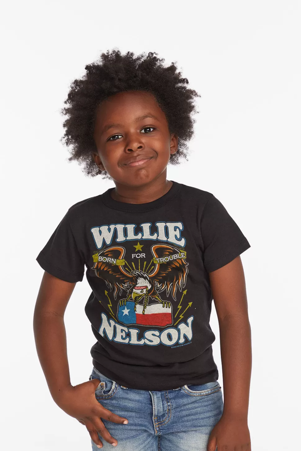 Chaser Brand Willie Nelson Born For Trouble Boys Tee Clearance