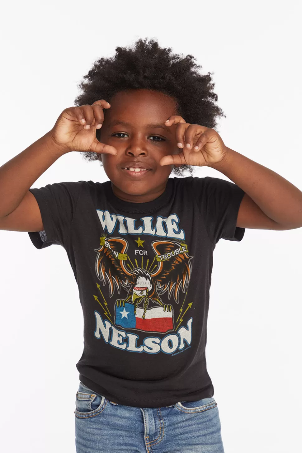 Chaser Brand Willie Nelson Born For Trouble Boys Tee Clearance