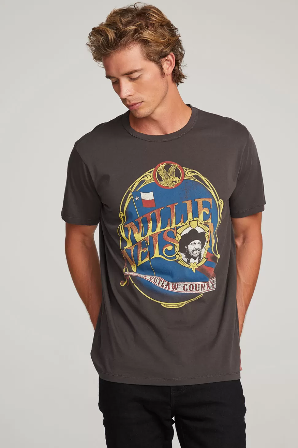 Chaser Brand Willie Nelson Outlaw Country Mens Tee Shop