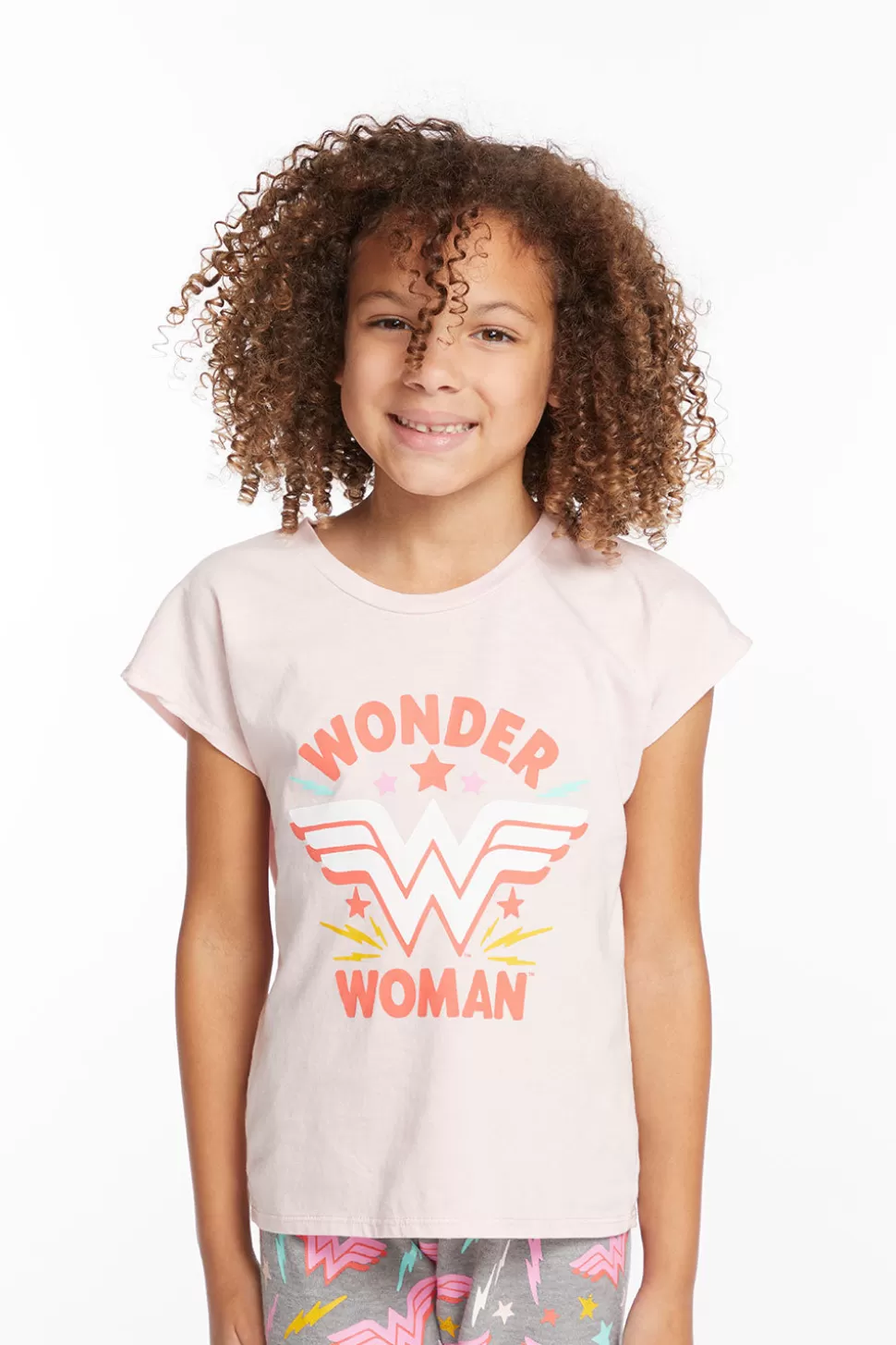 Chaser Brand Wonder Woman Retro Logo Girls Tee Discount