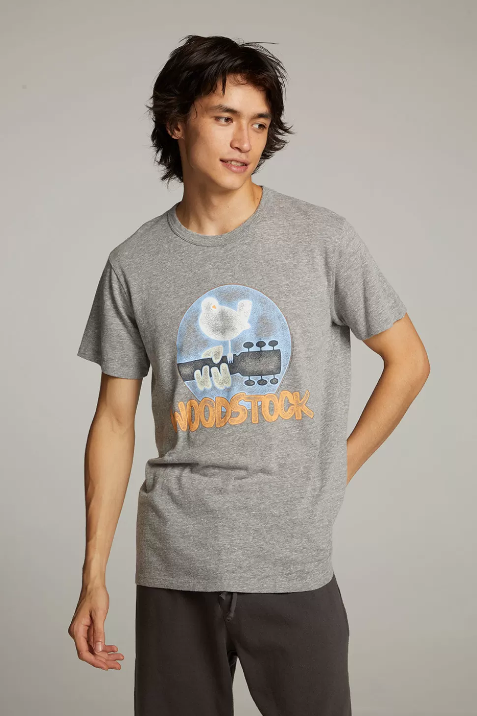 Chaser Brand Woodstock Bird On Guitar Crew Neck Tee Sale