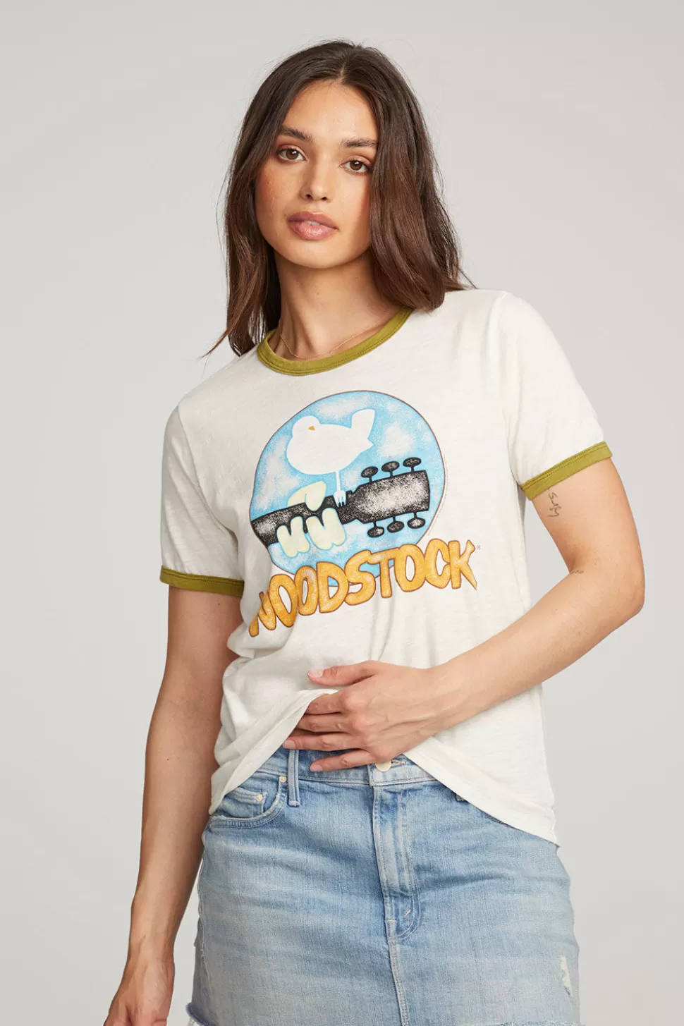 Chaser Brand Woodstock Bird On Guitar Tee Discount