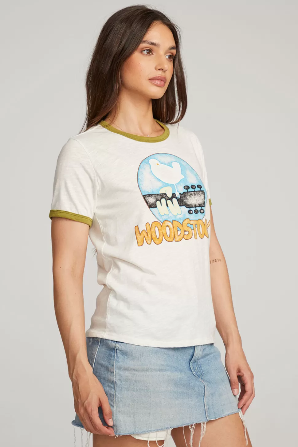 Chaser Brand Woodstock Bird On Guitar Tee Discount