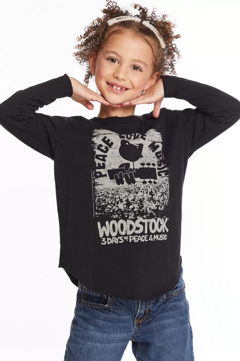 Chaser Brand Woodstock Peace Love Music Girls Long Sleeve Hot