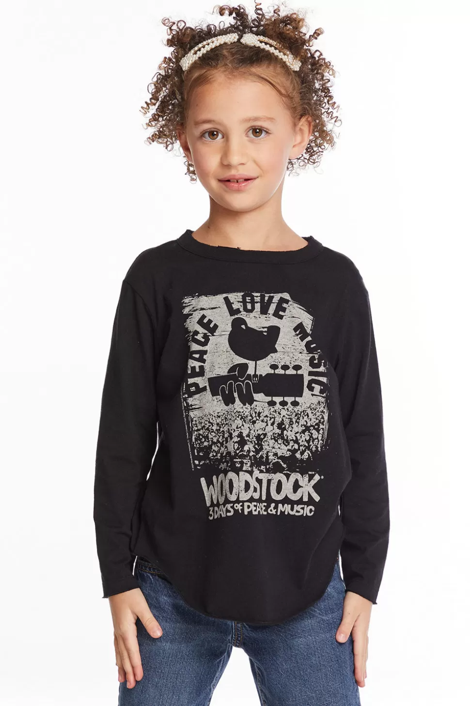 Chaser Brand Woodstock Peace Love Music Girls Long Sleeve Hot