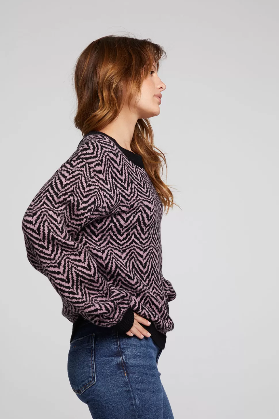 Chaser Brand Zebra Pullover Melrose Sweater Best Sale