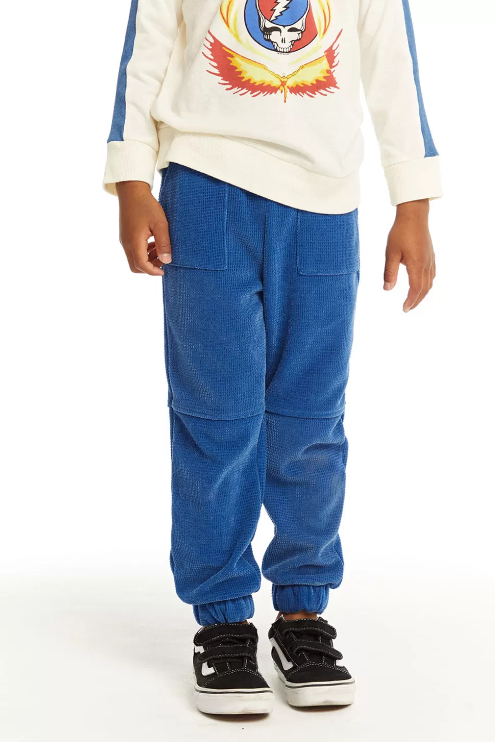 Chaser Brand Zipper Leg Peacock Blue Jogger Hot