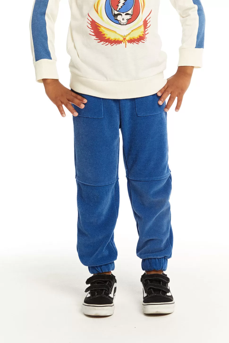 Chaser Brand Zipper Leg Peacock Blue Jogger Hot