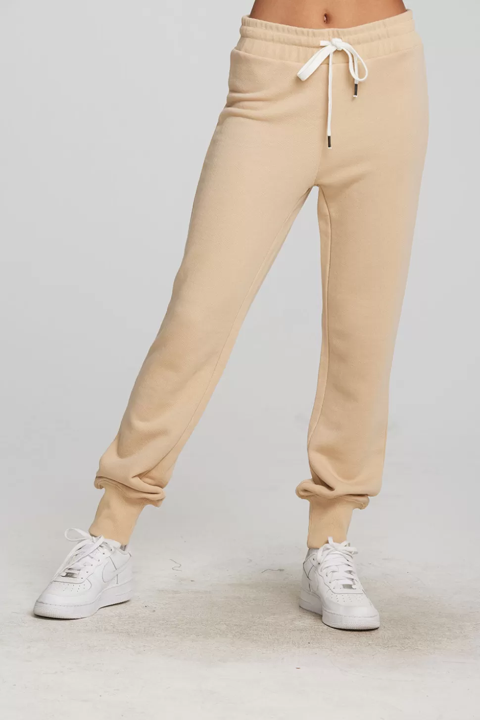 Chaser Brand Zuma Cotton Terry Joggers With Rib And Shoestring Tie Cheap